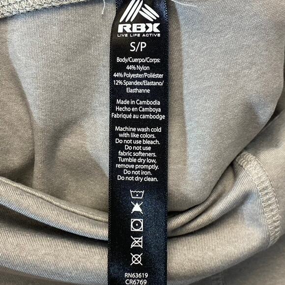 RBX Women’s Light Heather Grey High-Waist Active Pull-On Capri Leggings SZ S - Picture 7 of 9